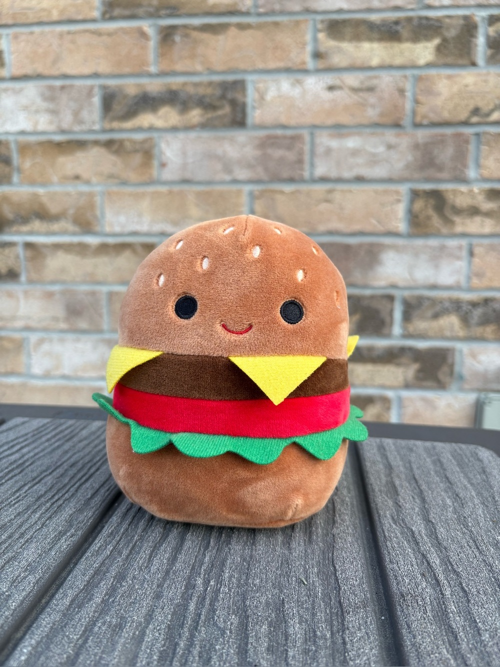 Original Squishmallows 5” Carl The Cheeseburger Plush - GUC
